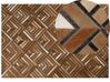 Dywan patchwork skórzany 160 x 230 cm brązowy TEKIR_764740