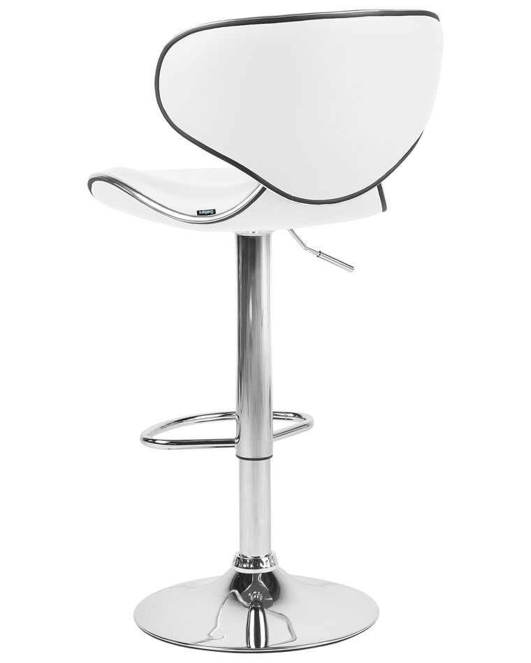 Set of 2 Faux Leather Swivel Bar Stools White CONWAY Beliani.co.uk