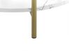 Marble Effect Side Table White with Gold REVA_832848