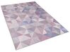 Teppich blau-grau 80 x 150 cm geometrisches Muster Kurzflor KARTEPE_715474