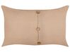  Set of 2 Linen Cushions 30 x 50 cm Beige BANORI_903798
