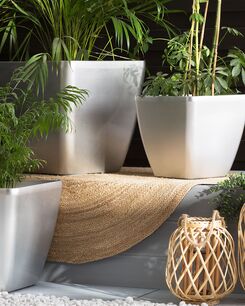 Kukkaruukku savikuituseos hopea 35 x 35 x 34 ASTRAS