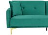 Velvet Sofa Bed Green LUCAN_810467