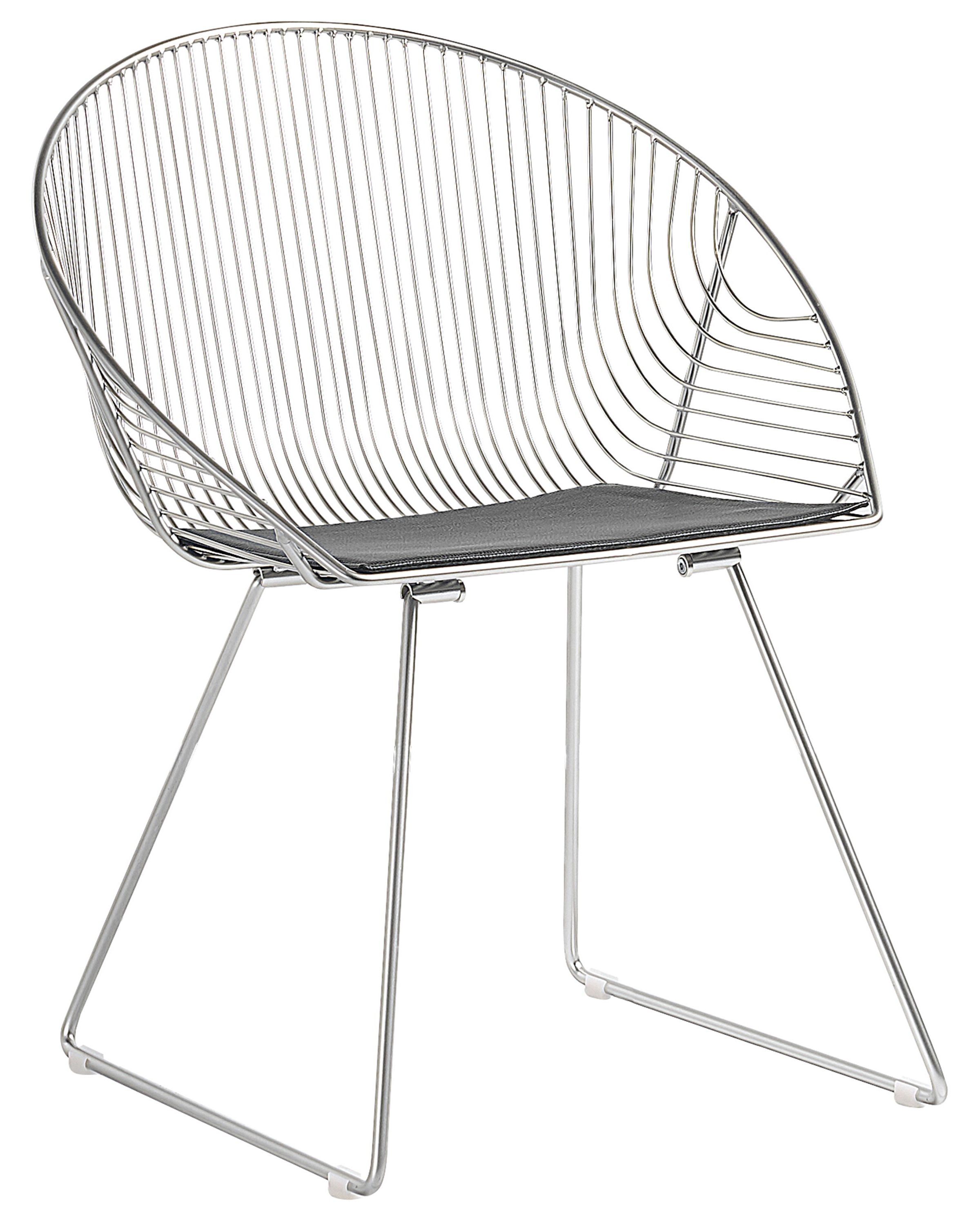 Metallstuhl silber 2er Set AURORA | Beliani.de