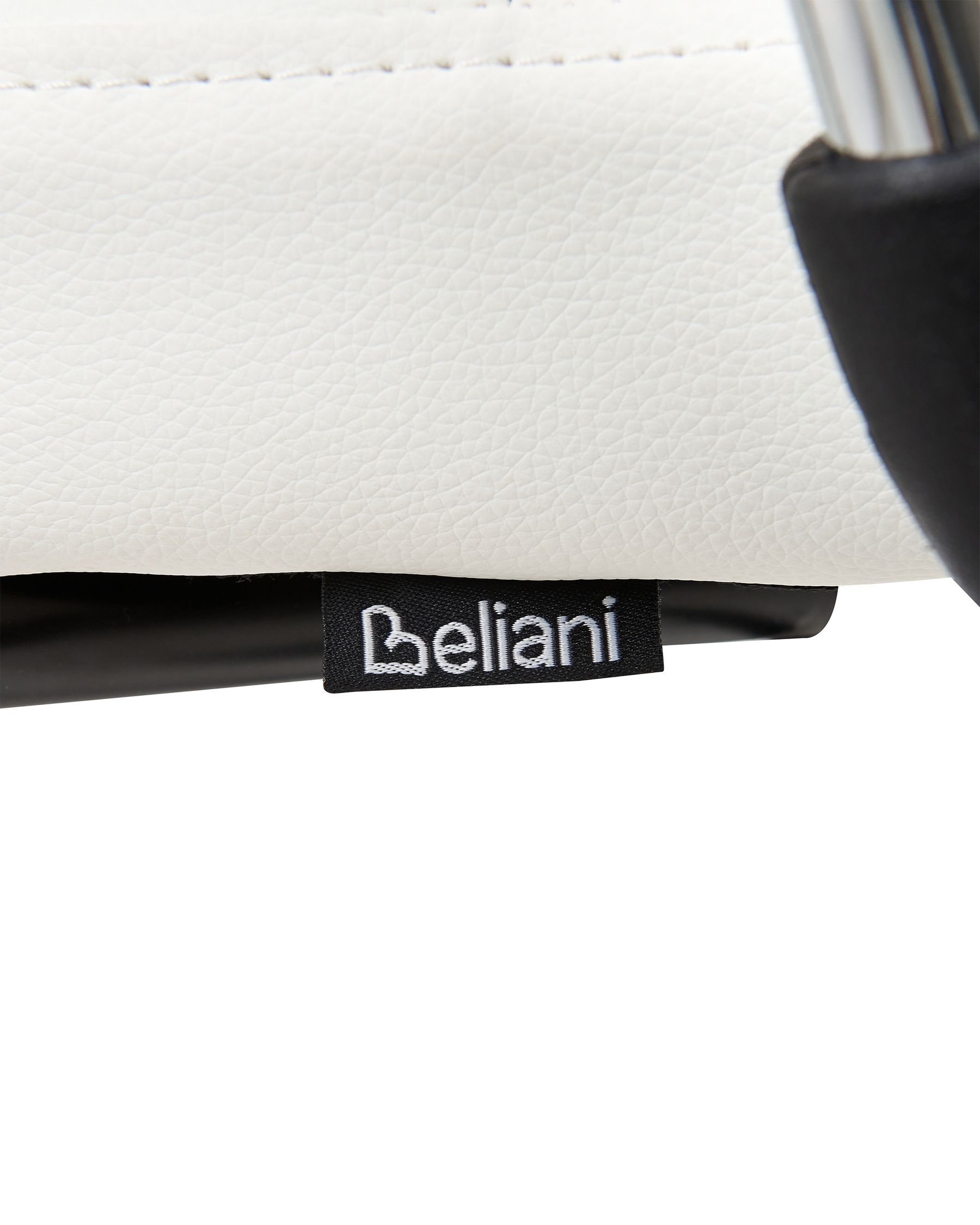 Faux Leather Office Chair White with Grey PIONEER Beliani.co.uk