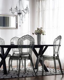 Tuoli muovi läpinäkyvä musta 2 kpl VERMONT Tuoli muovi läpinäkyvä musta 2 kpl VERMONT