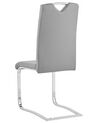 Sada 2 jídelních židlí z eko kůže šedé PICKNES_790024