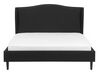 Fabric EU Double Size Bed Black COLMAR_711836