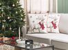 Sada 2 dekorativních polštářů s vánočním motivem 45 x 45 cm červené/bílé SVEN_814300