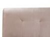 Łóżko kontynentalne welurowe 180 x 200 cm beżowe MARQUISE_798438