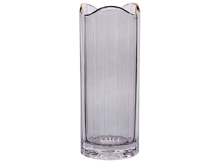 Blomstervase glas grå 30 cm PERDIKI_838145