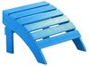 Gartenstuhl Kunstholz blau mit Fußhocker ADIRONDACK_809434
