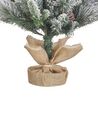 Vianočný stromček v jutovom vrecku so svetielkami 90 cm zelený MALIGNE_832051