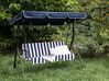 3 Seater Garden Swing Blue and White CHAPLIN_673969