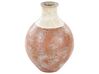 Vase décoratif en terre cuite 37 cm blanc et marron BURSA_850843