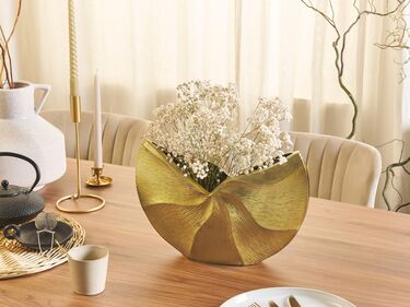 Metal Flower Vase 26 cm Gold HATTUSA