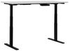 Table de bureau 130 x 72 cm noir et blanc hauteur réglable par electronique DESTIN II_759111