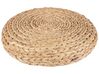 Almofada de chão em fibra de jacinto de água cor natural  40 x 10 cm WAHOO_825243