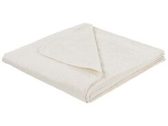 Kermanvalkoinen kohokuvioitu päiväpeitto 220 x 240 cm RUDKHAN Kermanvalkoinen kohokuvioitu päiväpeitto 220 x 240 cm RUDKHAN