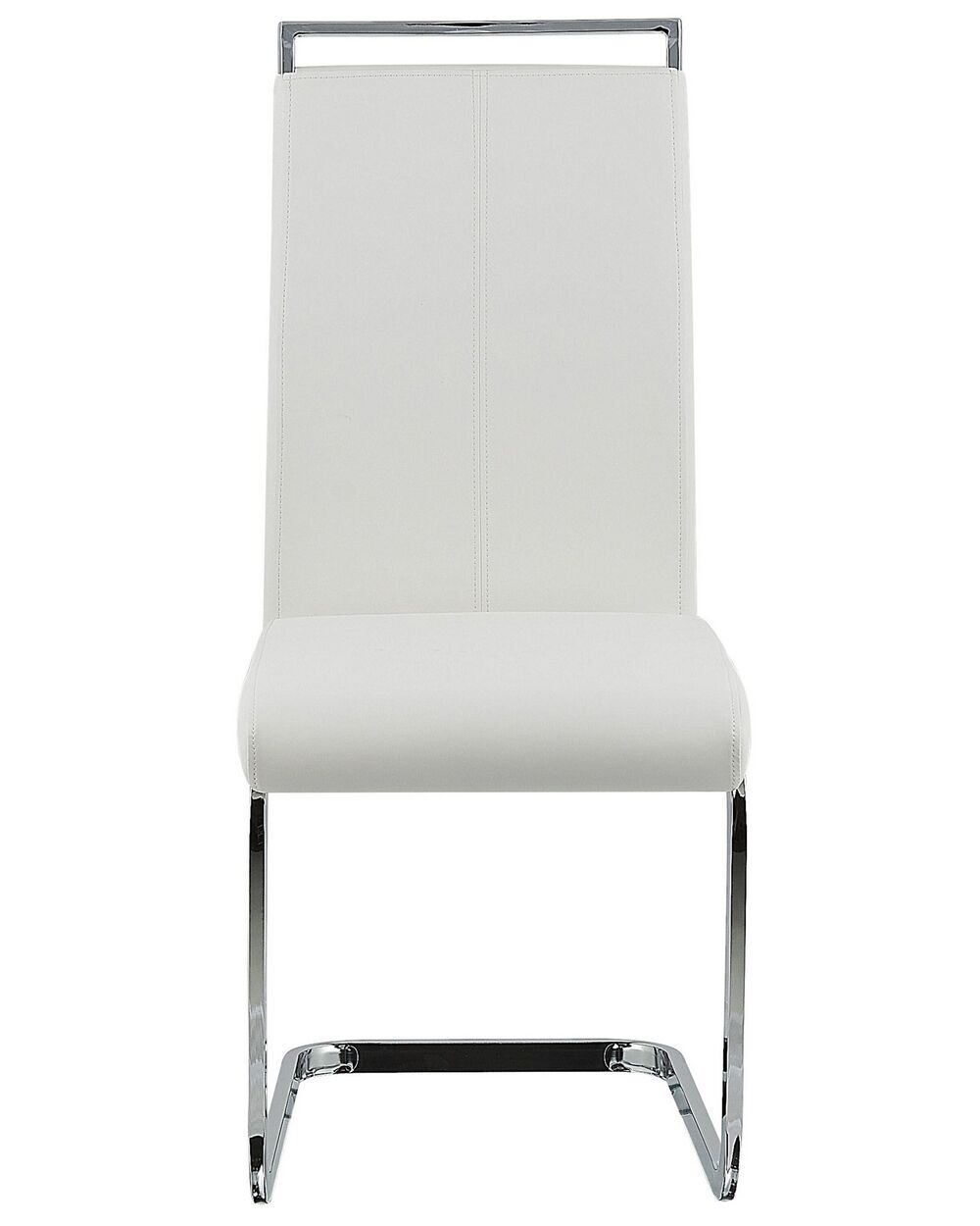 Set of 2 Faux Leather Dining Chairs OffWhite GREEDIN Beliani.co.uk