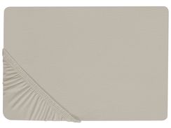 Puuvillalakana muotoonommeltu ruskeanharmaa 90 x 200 cm JANBU Puuvillalakana muotoonommeltu ruskeanharmaa 90 x 200 cm JANBU