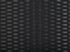 Lounge Set Rattan schwarz 4-Sitzer rechtsseitig modular Auflagen graphitgrau SANO II_833155