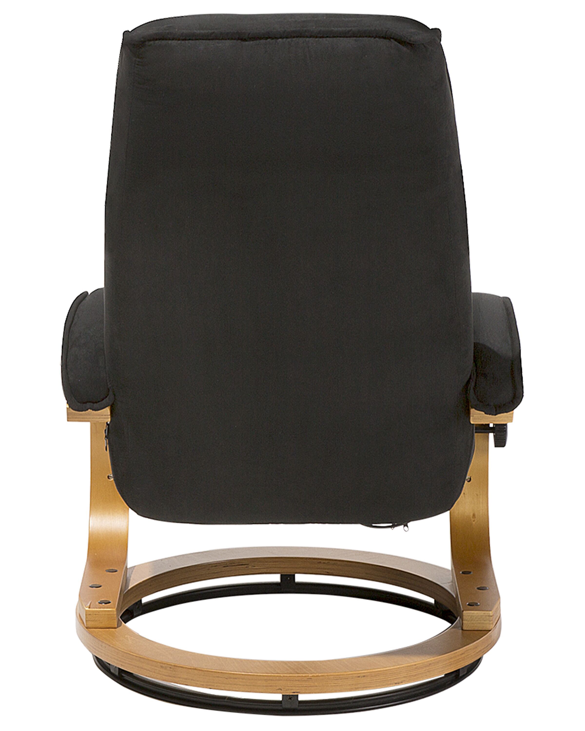 Recliner Chair with Footstool Black HERO | Beliani.co.uk