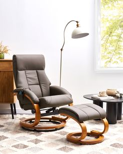 Hierontatuoli jalkatuella keinonahka tummanruskea FORCE Hierontatuoli jalkatuella keinonahka tummanruskea FORCE