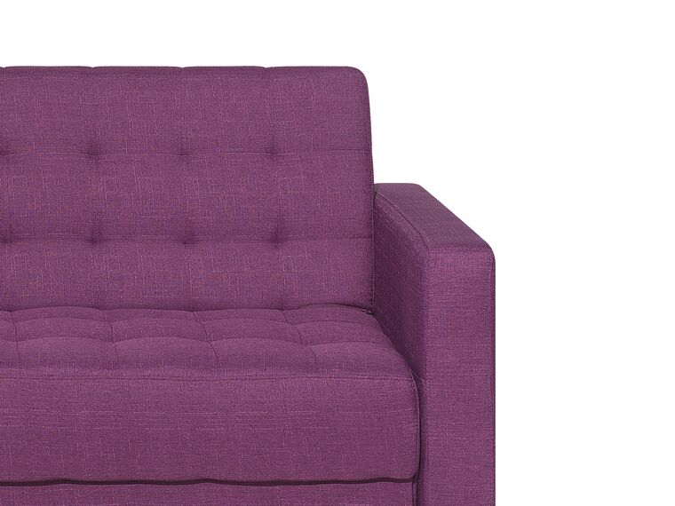 3 Seater Fabric Sofa Bed Purple ABERDEEN Beliani.co.uk
