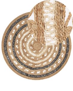 Matto juutti beige/musta 140 cm GOYNE Matto juutti beige/musta 140 cm GOYNE