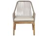 Set de jardin 6 chaises avec grande table en fibre-ciment blanc et beige OLBIA_816537