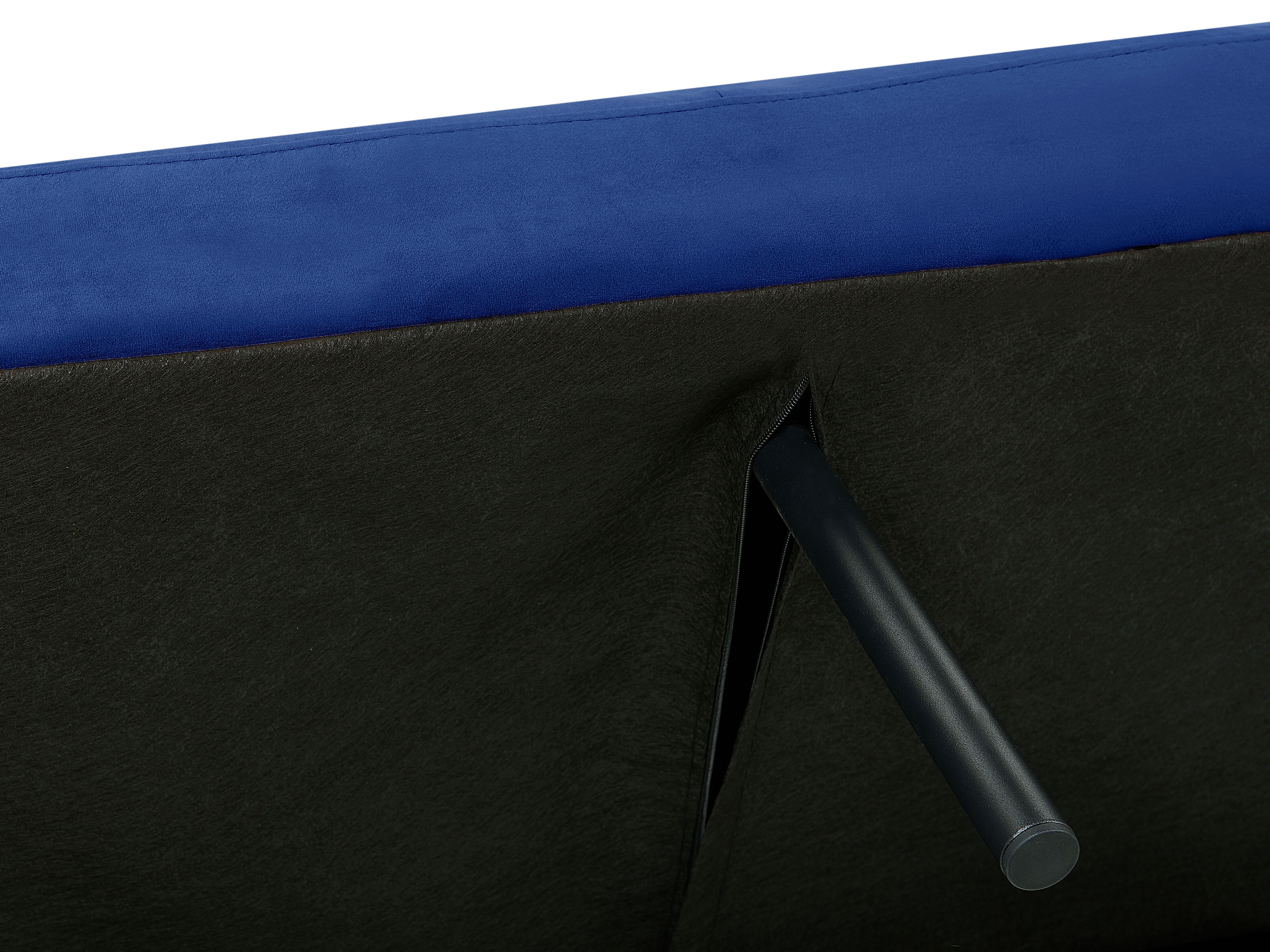 Velvet Sofa Bed Navy Blue VIMMERBY Beliani.co.uk