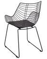 Metallstuhl schwarz mit Kunstleder-Sitz 2er Set ANNAPOLIS_907702