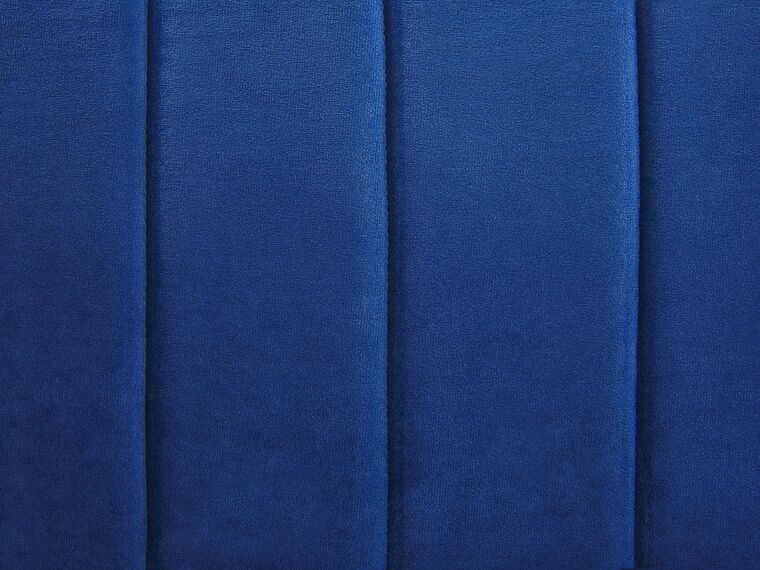 CAVADORE Belfast Divano Ad Angolo Destro Con Ottomana, Microfibra Blu, Dimensioni 243x88x218 Cm, Seduta Comoda Con Molle Insacchettate