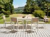 Gartenmöbel Set Kunstholz beige / weiß 6-Sitzer COMO_884177