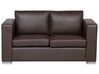 Conjunto de sofás com 6 lugares em pele castanha HELSINKI_740927