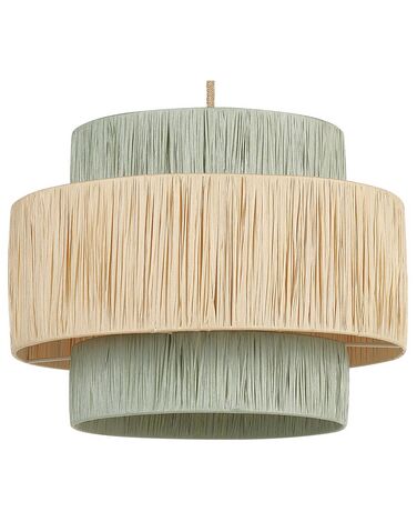 Hanglamp papier naturel/groen PALBRA