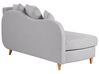 Right Hand Fabric Chaise Lounge with Storage Light Grey MERI II_881227