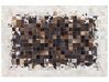 Kožený koberec 160 x 230 cm hnedá/béžová OKCULU_851008