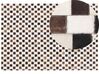 Kožený koberec patchworkový 160 x 230 cm béžově hnědý KAYABEY_780700