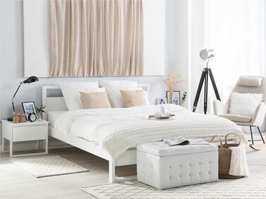Wooden EU Super King Size Bed White GIULIA