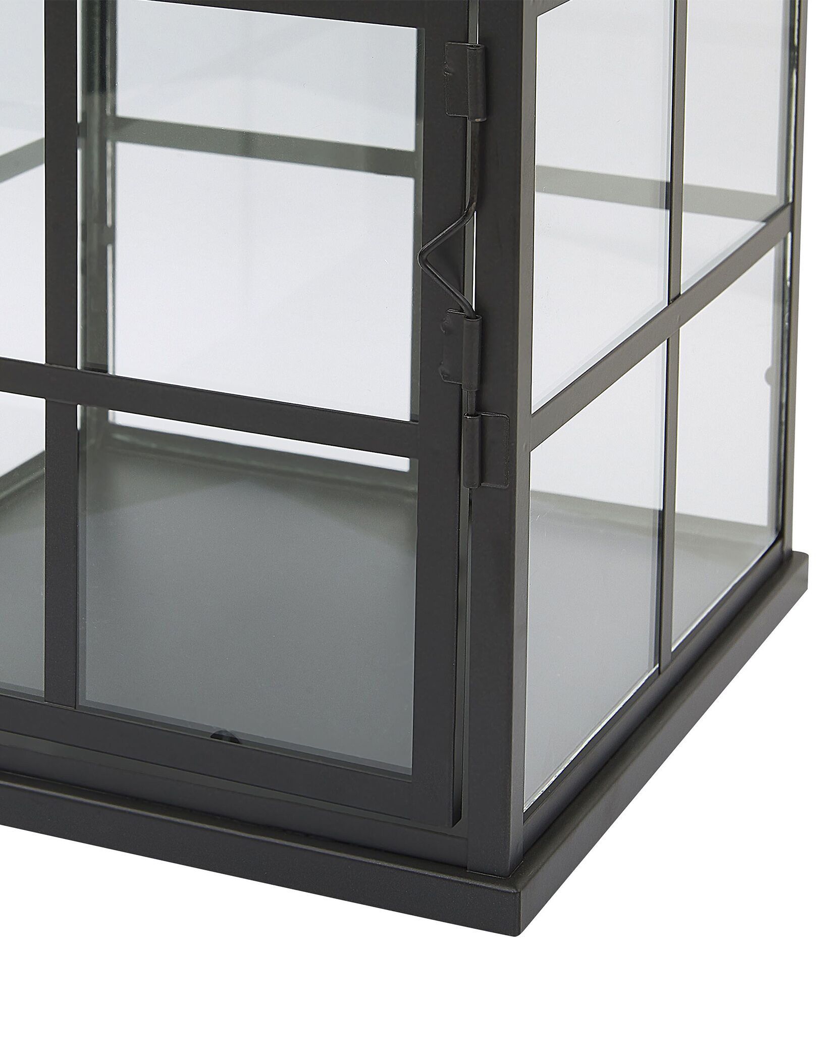 Lanterne Décorative D'Extérieur Almonte, Verre, Métal, Noir, 15x15x30 Cm