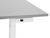 Schreibtisch grau / weiß 120 x 72 cm elektrisch höhenverstellbar DESTINES_899313