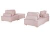 Set di divani 4 posti tessuto rosa TIBRO_825937
