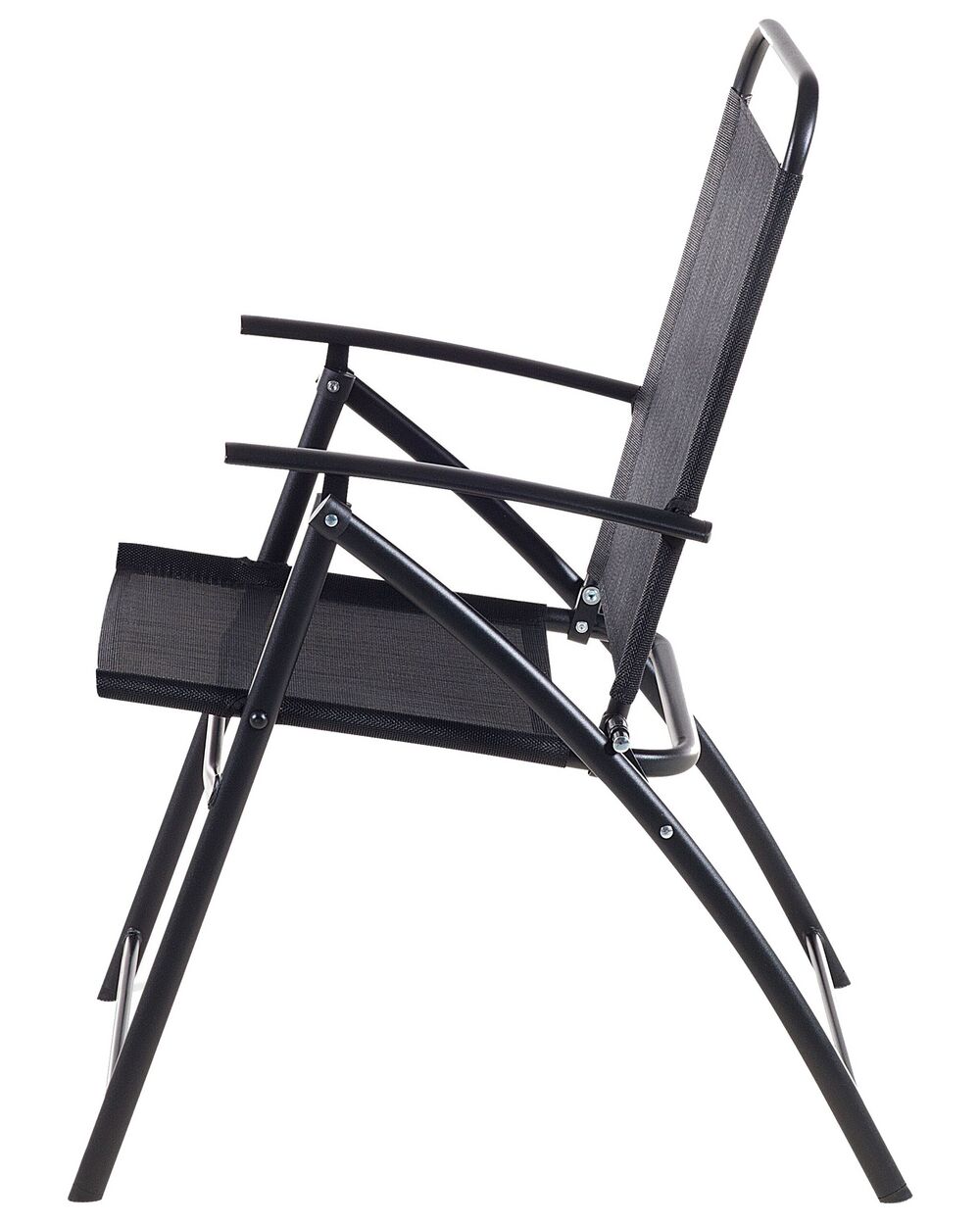 Set of 4 Garden Folding Chairs Black LIVO Beliani.co.uk