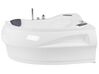 Fehér whirlpool masszázskád LED világítással és Bluetooth hangszóróval 210 x 145 cm MONACO_773624