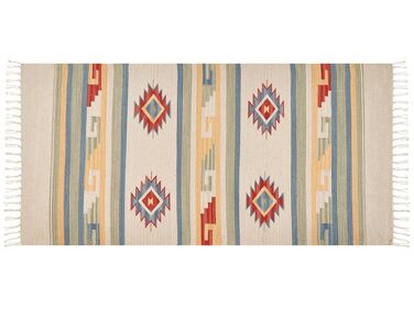 Bavlnený kelímový koberec 80 x 150 cm viacfarebný APARAN