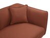 Right Hand Boucle Chaise Lounge Dark Red CHEVANNES_895451