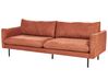 Conjunto de sofás 5 lugares com repousa-pés em tecido castanho dourado VINTERBRO_907074
