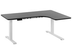 Työpöytä sähkösäädettävä oikeak. musta/valkoinen 160 cm DESTIN II